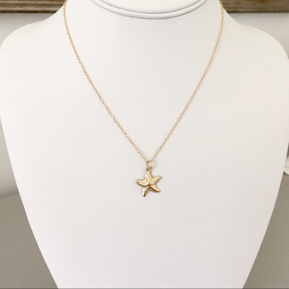 14k Gold Filled Starfish Necklace - Picture 4 of 7